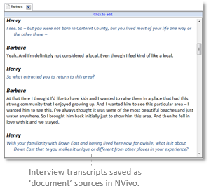 nvivo 12 + import word transcript